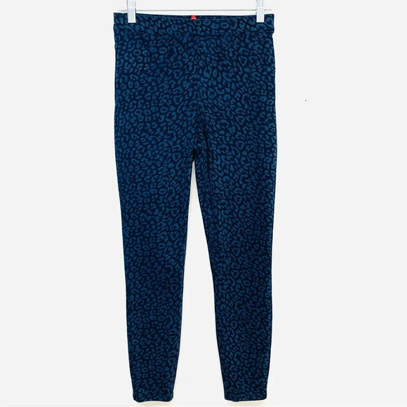 Spanx  Pants‎ Small Jean- Ish Leggings  Blue Pull On Printed Pockets Stretch - Picture 1 of 15